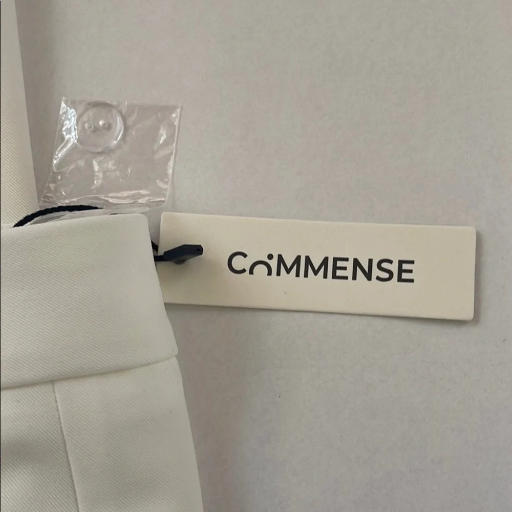 The Commense White Wide Leg Pants with Flowing Relaxed Fit size large - Picture 7 of 11